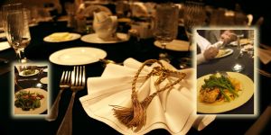 Wedding album layout, table settings